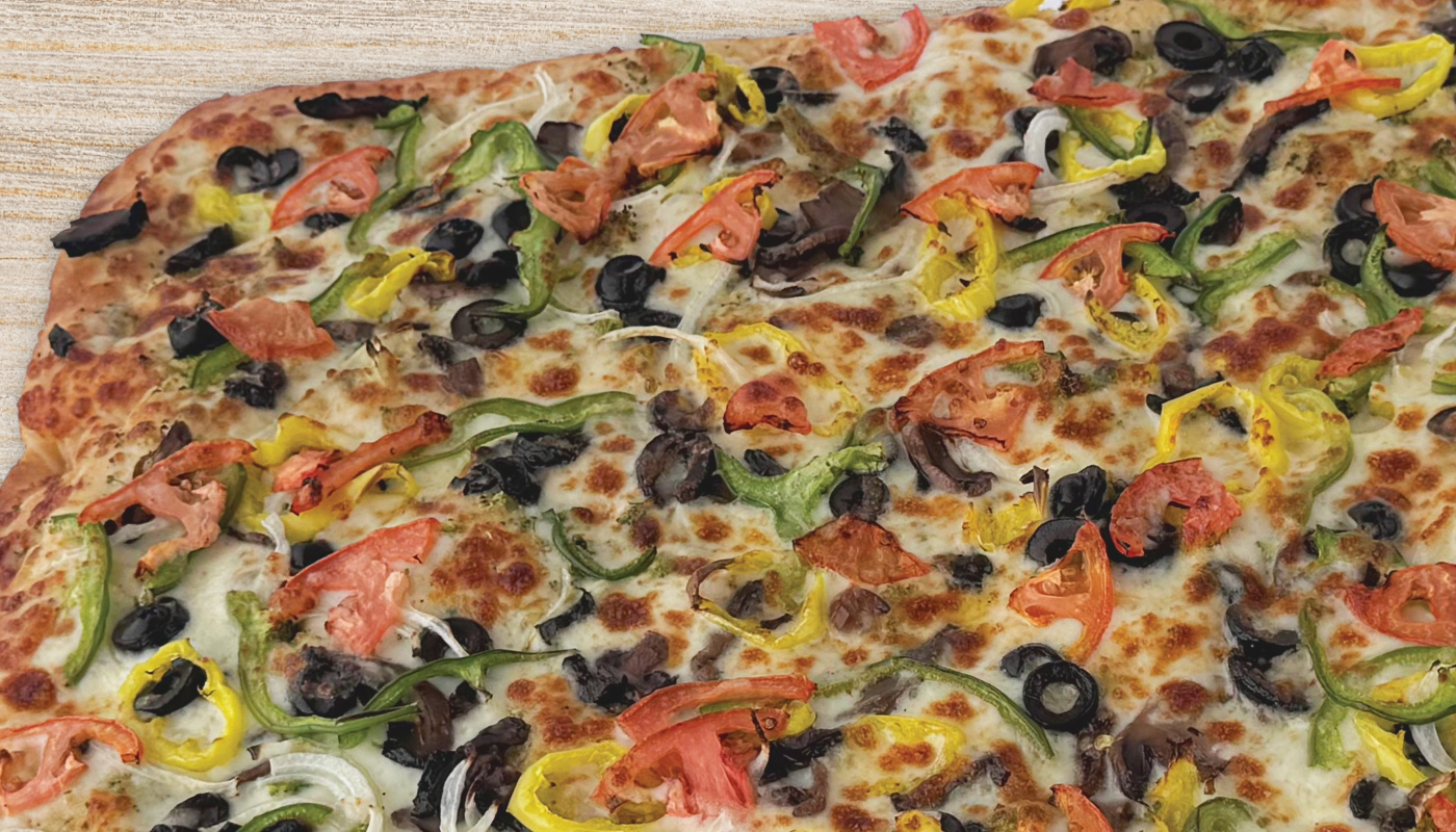 Veggie White Sauce Pizza image